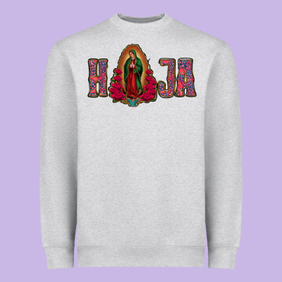 Hija Lady Of Guadalupe Heavyweight Sweatshirt Designed By Jasminsmagicworld