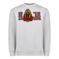 Heather Grey Hija Lady Of Guadalupe Heavyweight Sweatshirt - Jasminsmagicworld
