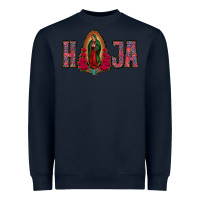 Navy Hija Lady Of Guadalupe Heavyweight Sweatshirt - Jasminsmagicworld