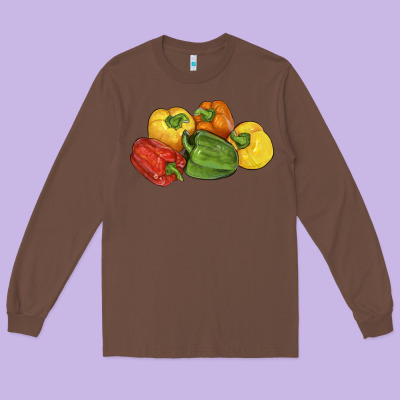 Peppers Long Sleeve Tee Designed By Lillyallendesigns