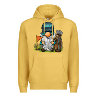 Antique Gold golf gnome Premium Hoodie - BarkalooDesign