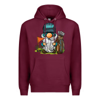 Burgundy golf gnome Premium Hoodie - BarkalooDesign