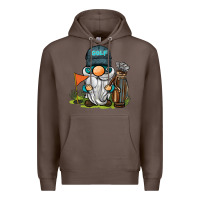 Coffee golf gnome Premium Hoodie - BarkalooDesign