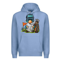 Colony Blue golf gnome Premium Hoodie - BarkalooDesign