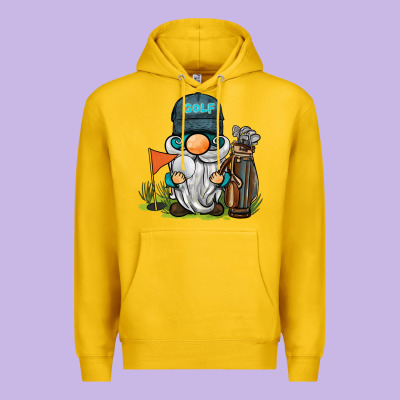 Golf Gnome Premium Hoodie Designed By Barkaloodesign