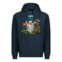 Navy golf gnome Premium Hoodie - BarkalooDesign
