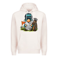 Pale Pink golf gnome Premium Hoodie - BarkalooDesign