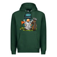 Sports Green golf gnome Premium Hoodie - BarkalooDesign