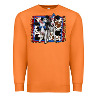 Carrot 4th of July Cows Holstein Cows Premium Sweatshirt - Jasminsmagicworld