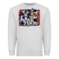 Dove Grey 4th of July Cows Holstein Cows Premium Sweatshirt - Jasminsmagicworld
