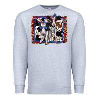 Heather Grey 4th of July Cows Holstein Cows Premium Sweatshirt - Jasminsmagicworld