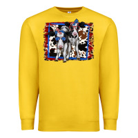 Lemon 4th of July Cows Holstein Cows Premium Sweatshirt - Jasminsmagicworld
