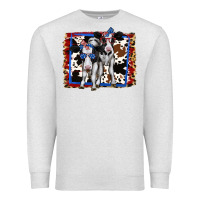 Oatmeal Heather 4th of July Cows Holstein Cows Premium Sweatshirt - Jasminsmagicworld