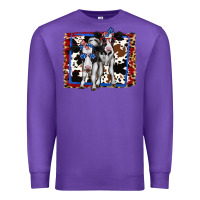 Purple 4th of July Cows Holstein Cows Premium Sweatshirt - Jasminsmagicworld