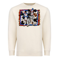 Sandshell 4th of July Cows Holstein Cows Premium Sweatshirt - Jasminsmagicworld