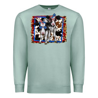Seafoam 4th of July Cows Holstein Cows Premium Sweatshirt - Jasminsmagicworld
