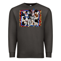 Smoke 4th of July Cows Holstein Cows Premium Sweatshirt - Jasminsmagicworld