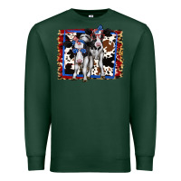 Sports Green 4th of July Cows Holstein Cows Premium Sweatshirt - Jasminsmagicworld