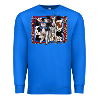True Royal 4th of July Cows Holstein Cows Premium Sweatshirt - Jasminsmagicworld