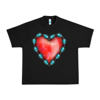 Black Gemstone Red Heart Urban Heavy Tee - Jasminsmagicworld