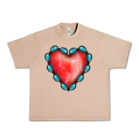 Burro Gemstone Red Heart Urban Heavy Tee - Jasminsmagicworld
