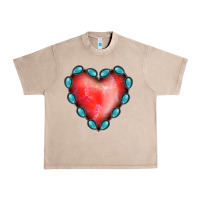 French Oak Gemstone Red Heart Urban Heavy Tee - Jasminsmagicworld