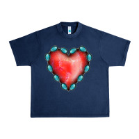 Navy Gemstone Red Heart Urban Heavy Tee - Jasminsmagicworld