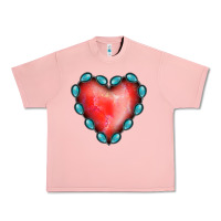 Salmon Gemstone Red Heart Urban Heavy Tee - Jasminsmagicworld