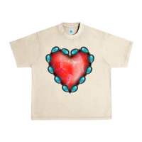 Sandshell Gemstone Red Heart Urban Heavy Tee - Jasminsmagicworld