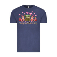 Vintage Denim happy valentines day yoda Vintage Tee - CowhideDigitalArt
