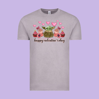 Happy Valentines Day Yoda Vintage Tee Designed By Cowhidedigitalart