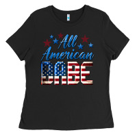 Black All American Babe Ladies Tee - LillyAllenDesigns