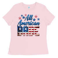 Bubblegum Pink All American Babe Ladies Tee - LillyAllenDesigns