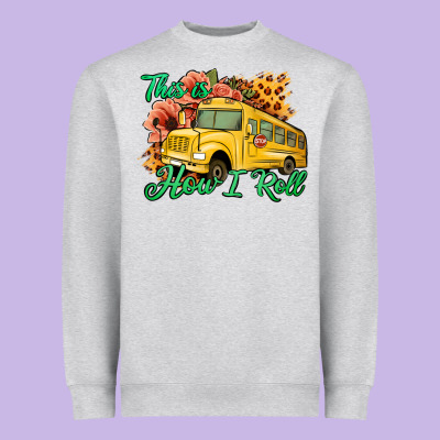 This Is How I Roll Woman Bus Driver Heavyweight Sweatshirt Designed By Jasminsmagicworld