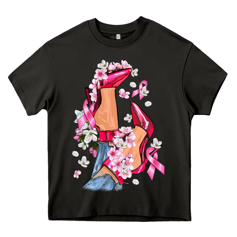 Cancer High Heels Breast Cancer Heavy Core Tee by FaDigitalArtStudio | Teevron