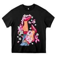 Black Cancer high heels Breast Cancer Heavy Core Tee - FaDigitalArtStudio