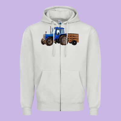 Farm Tractor Zipper Hoodie Designed By Ranaportraitstore