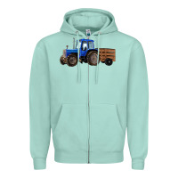 Seafoam Farm Tractor Zipper Hoodie - RanaPortraitStore