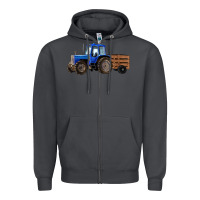 Smoke Farm Tractor Zipper Hoodie - RanaPortraitStore