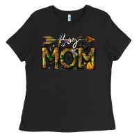 Black Boy Mom Ladies Tee - CowhideDigitalArt