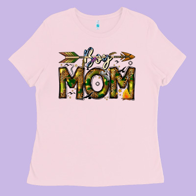 Boy Mom Ladies Tee Designed By Cowhidedigitalart
