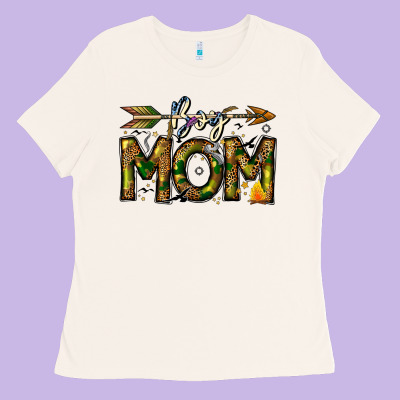 Boy Mom Ladies Tee Designed By Cowhidedigitalart