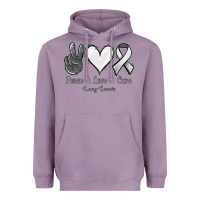 Lavender Peace Love Cure Lung Cancer Heavyweight Hoodie - Jasminsmagicworld