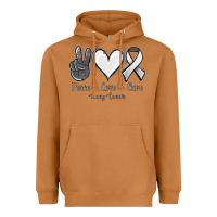 Meerkat Peace Love Cure Lung Cancer Heavyweight Hoodie - Jasminsmagicworld