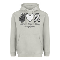 Moon Dust Peace Love Cure Lung Cancer Heavyweight Hoodie - Jasminsmagicworld