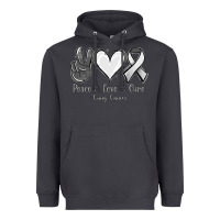 Smoke Peace Love Cure Lung Cancer Heavyweight Hoodie - Jasminsmagicworld