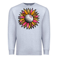 Heather Grey Volleyball Sunflower Premium Sweatshirt - Jasminsmagicworld