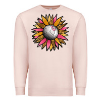 Pale Pink Volleyball Sunflower Premium Sweatshirt - Jasminsmagicworld