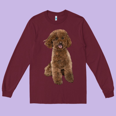 Poodles Dog Lllustrations Long Sleeve Tee Designed By Lillyallendesigns