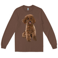 Chestnut Poodles Dog lllustrations Long Sleeve Tee - LillyAllenDesigns
